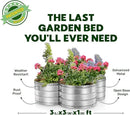 Galvanized Raised Garden Beds Outdoor // 3×3×1 ft Planter Raised Beds for Gardening, Vegetables, Flowers // Large Metal Garden Box (Silver) // Patented Tool-Free Design by GreenHaven Gardens