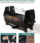 Brand‑Man 2‑in‑1 Charcoal BBQ Grill with Motorized Rotisserie – Portable, Foldable Grill, 257 sq in Outdoor BBQ Grill for Camping & Tailgate, Adjustable Height, Dual Vents by GreenHaven Gardens
