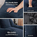 Homguava Bean Bag Chairs for Adults,Giant Beanbag Couch Adult Bean Bag Chair with Filler Included,Modern Lazy Sofa Comfy Chair for Living Room(Blue) by CozyNest Decor