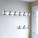 SKOLOO 36-Inch White Wood Coat Rack Wall Mount with 6 Triple Hooks - Ideal for Family Entrances, Classrooms, and Pet Supplies Storage - Perfect Coat Hooks for Wall by CozyNest Decor
