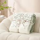 Snuggle Sac Sage Green Bedding Blanket Twin Size for Bed and Sofa, Reversible Super Soft Warm Cozy Knit Blankets Fuzzy Plush, Ombre Green, 60x80 inches by TinyTreasures Baby Boutique