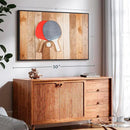 ElephantStock Ping Pong Wall Art - Horizontal Framed Canvas - 1-Piece Living Room Wall Decor - Photography Canvas Print - Brown and Red Decor for Wall - 43" X 29" by CozyNest Decor
