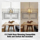 9-Light Globe Rustic Metal Chandelier, 23.6" Black Gold Adjustable Hanging Ceiling Pendant Light Fixture for Entryway Foyer Stairway Bedroom Dining Living Room Hallway by CozyNest Decor