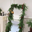 2PCS 9FT Christmas Garland Norfolk Pine Garland Real Touch Artificial Greenery Garland for Mantle Fireplace Table Indoor Outdoor Decor (Full) by CozyNest Decor