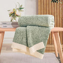 NEXHOME PRO Super Soft Throw Blankets for Couch, Reversible Warm Blankets Cozy Knit Blanket for Women, Fuzzy Plush Lightweight Throws for Sofa, Bed, Picnic, Sage Green White, 50 x 60 inches by TinyTreasures Baby Boutique
