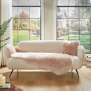 AMTOVO Faux Sheepskin Rug, Pink Ultra Soft Fluffy Shag Area Rug, 2 x 6 ft Faux Fur Rug for Bedroom Sofa Throw Cushion Room Decor, Sheepskin by CozyNest Decor