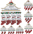 Personalized Christmas Ornaments 2025 Family of 2/3/4/5/6/7/8 Custom Christmas Stocking Ornament with Names Customized Ornaments for Xmas Tree,Family of 8 by TinyTreasures Baby Boutique