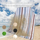 Waterproof Picnic Mat, Outdoor Camping Oversized Field Blanket. Portable Thickened Camping Blanket, Suitable for Beach, Camping, Music Festival, Party, Outdoor Adventure. (Brown&Blue&White, 80”x60”) by TinyTreasures Baby Boutique