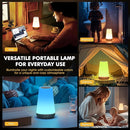 LED Night Light Bedside Lamp Touch and Remote Control Dimmable Tabletop 13 RGB Colors Changing 5 Brightness Adjustable Rechargeable Portable Lamp for Baby Kids Nursery Bedroom Bathroom Outdoor Camping by TinyTreasures Baby Boutique