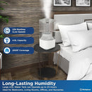 Westinghouse Ultrasonic Cool Mist Adjustable Humidifier, 4.5L Top Fill with LED Night Light and Touch Button Control by TinyTreasures Baby Boutique