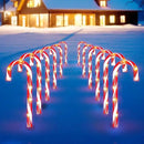 Christmas Candy Cane Lights 12Pcs Christmas Pathway Lights with 72 Count Incandescent Clear Lights, Connectable 12 Inch Pathway Makers Lights for Indoor Outdoor Walkway Patio Yard Lawn Decorations by GreenHaven Gardens