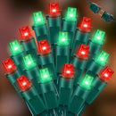100 Count Red and Green - String Lights - 21.6FT LED Christmas Lights, Mini led Lights for Indoor Outdoor Home Holiday Party Wedding Independence Day Decoration by CozyNest Decor