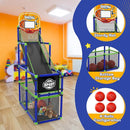EagleStone Arcade Basketball Hoop Game Indoor, Ajustable Height Indoor Basketball Hoop with 4 Balls Storage Design for Kids,Perfect Sports Outdoor Play Toys for Kids Age 3 to 12 Years by TinyTreasures Baby Boutique