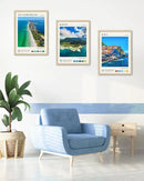 HesenDot Natural OAK Wood Framed Anna Maria Island Wall Art,12x16in Florida Seascape Canvas Wall Print,Classic Urban Landmark Wall Decor for Living Room, Bedroom,Office Gallery Set of 1 by CozyNest Decor