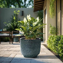 LuxenHome 15.5" Dia Large Ceramic Pots for Plants, Modern Green Glazed Planters for Outdoor Plants, Round Indoor Flower Pots with Drainage Hole and Rubber Plug for Home Garden Patio by CozyNest Decor