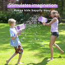 Bubble Gun, Bazooka Bubble Machine Gun, Bubble Blaster Gun with Bubble Solution, 69 Holes Bubble Bazooka Gun Outdoor Summer Toy Party Favors for Kids Purple Bubble Maker Blowers by TinyTreasures Baby Boutique