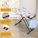 Extra Large Ironing Board with Hang Rail and Iron Rest 63" L x 20" W (Large with Iron Rest (Floral Cover)) by CozyNest Decor