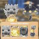 Solar Garden Outdoor Statues 7.2" Resin Dragon Statues Holding Magic Ball with Solar Lights,Lawn Decor for Patio, Balcony, Yard Ornament,Unique Gifts for Mom Grandma Housewarming by GreenHaven Gardens