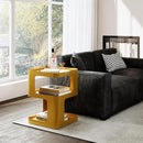 Gold Side Table,Modern end Table,Unique nightstand,Bedside Tables,Metal Accent Side Table with Storage for Living Room Bedroom Couch,no Assembly Required by CozyNest Decor