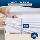 Utopia Bedding Waterproof Mattress Protector Twin Size, Premium Terry Mattress Cover 200 GSM, Breathable, Fitted Style with Stretchable Pockets (White) by TinyTreasures Baby Boutique