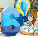 Sratte Number 1 2 3 4 5 6 7 8 9 Piñata with Stick Blindfold Confetti, Gradient Blue Piñata for Kids Boys Girls Birthday Party Anniversary Decorations Supplies(Number 6) by TinyTreasures Baby Boutique