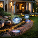 VCUTEKA Solar Chandelier Outdoor, Hanging Glass Solar Light with Hook Up, Garden Lanterns Decor for Yard, Tree and Patio, Starry Blue by GreenHaven Gardens