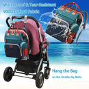 Jeryswet Baby Diaper Bags with Changing Station, Waterproof Large Capacity Diaper Bag Backpack for Moms Dads with USB Charging Port and Stroller Straps, Baby Shower Gifts, RGB by TinyTreasures Baby Boutique