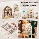 R HORSE My First Year Photo Display Wood Board - 3D Brown Bear Baby's First Year Picture Frame, 12 Months Beary Milestone Board Neutral Baby Keepsake Gift 1st Birthday Nursery Decor for Boy Girl by TinyTreasures Baby Boutique