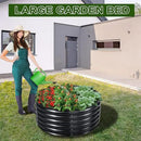 EDOSTORY 17" Tall, 42" Round Metal Raised Bed Garden Bed Kit, Galvanized Planter Raised Garden Boxes Outdoor, Large Metal Raised Garden Beds for Vegetables, Flowers, Herbs by GreenHaven Gardens
