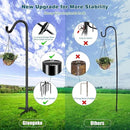 Gtongoko Shepherds Hook for Outdoor, 76 Inch Bird Feeder Pole with 7 Prongs Base, 5/8 Inch Thick Heavy Duty Adjustable Garden Hook for Hanging Plant, Hummingbird Feeder, Lantern, 2 Pack by GreenHaven Gardens