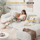 122" Modern L Shaped Modular Sectional Sofa, Boneless Couches for Living Room with Ottoman,4 Seater Convertible Chenille Cloud Couch Sofa Set, No Assembly Required, Beige 1 PCS by CozyNest Decor