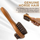 DUGATO Dual-Bristle Horsehair Laundry Stain Brush Set (2pcs) - Gentle & Tough Scrubbing for Clothes, Fabrics, Shoes - Pre-Wash Spot Treatment Tool by CozyNest Decor