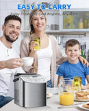 Ice Maker Machine Countertop 26lbs/24H, Portable Quiet Ice Makers Cubes in 9PCS/7Min, Self Cleaning, Ice Maker with Scoop for Kitchen, Home, Party by CozyNest Decor