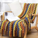 Boho Throw Blanket - Bohemian Fringe Tassels， for Bed Couch Soft ChairBlanket Double Sided (50"x70") (Yellow) by CozyNest Decor