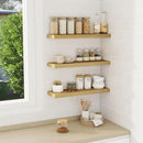 Fun Memories Floating Shelves Wall Shelf 24 inches Long, Farmhouse Bathroom Shelves Bedroom Kitchen Living Room Shelf Wall Mounted, 24 x 6.7 x 1.4 inch Set of 3, Oak Color by CozyNest Decor
