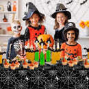 2 Pcs Halloween Tablecloth - Plastic Halloweens Spider Webs Table Cloth, Black Disposable Rectangle Spiderweb Table Cover for Halloween Party Decorations Supplies Favors Tables Decor, 108 x 54 Inch by CozyNest Decor