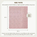 Carriediosa Chunky Knit Throw Blanket 60" X 80" Twin, 100% Hand Made Large Chenille Loop Yarn Soft Fluffy Throws for Couch Sofa Bed, Big Crochet Cozy Heavy Thick Cable Woven Blankets, Dusty Pink by CozyNest Decor