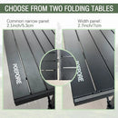 Large Folding Camping Table Aluminum with Storage for 4-6 People 55"X27.5" Roll Up Tall Outdoor Portable Table Lightweight with Carry Bag for Picnic BBQ Backyard Beach by GreenHaven Gardens