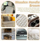 8 Pieces Woooden Dust Brush Hand Broom Bulk Bench Brush with Long Wood Handle Soft Bristle Whisk Broom for Counter Bed Sofa Bench Car Fireplace Clothes Household Cleaning by CozyNest Decor
