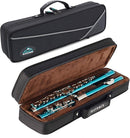 EastRock Closed Hole Flutes C 16 Key for Beginner, Kids, Student -Nickel Flute with Case Stand and Cleaning kit (Sea Blue) by TinyTreasures Baby Boutique
