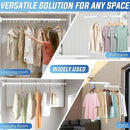 Clothes Drying Rack Wall Mounted Foldable, Retractable & Collapsible(Tri-Fold) Space-Saving Laundry Drying Rack for Indoor & Outdoor Use - Laundry Rooms, Bathroom & Balconies (White) by CozyNest Decor