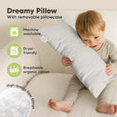 Toddler Pillow with Pillowcase - 10x18 My Little Dreamy Kids Travel Bed Pillows for Sleeping, Organic Cotton Small Pillowcase, Soft & Breathable, Machine Washable, Toddlers 2-5 years old (French Gray) by TinyTreasures Baby Boutique