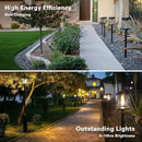 EcoGreen Outdoor Pathway Solar Light, 4pcs Pack,Garden Patio Balcony Walk Way Lights, Aluminum Leg, 5000K Daylight, Waterproof, 4.76 * 23.07in by CozyNest Decor