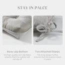 puredown® Chair Cushions for Dining Chairs, Tufted Memory Foam Chair Pads with Non-Slip Backing, Kitchen Seat Cushions with Ties, Washable Seat Pad Set of 4, 15.5" x 15.5" x 4", Light Grey by CozyNest Decor