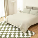 Super Soft Rug for Bedroom, 6x9 Ft Green and White Area Rug Classic Checkered Shaggy Anti-Skid High Pile Soft Fluffy Rug Fuzzy Carpet for Living Room Bedroom Kids Room Nursery, Dorm Home Decor by TinyTreasures Baby Boutique