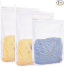3 pcs Durable Honeycomb Mesh Laundry Bags for Delicates 16" x 19" (2 Large) 12" x 15" (1 Medium) by TinyTreasures Baby Boutique