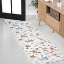 JONATHAN Y Machine-Washable Ivory/Blue/Orange Runner Rug, 2x8, Star Gazer Geometric, Border, Kids & Novelty, Classic, Bedroom, Kitchen, Living Room, Easy-Cleaning, Non-Shedding (KDW100A-28) by CozyNest Decor
