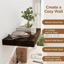 12 Inch Deep Floating Shelves, 24 x 12 Floating Shelf for Books, Rustic Wood Deep Wall Shelves for Home Storage & Display, 2" Thicked Shelves for Kitchen, Living Room, Bedroom, Rustic Brown, 1 Pack by CozyNest Decor