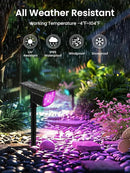 Solar Spot Lights Outdoor, 9 Lighting Modes RGB, Solar Lights Outdoor Waterproof IP65, 63 LED Landscape Spotlights for Halloween Christmas Decorations-1 Pack by GreenHaven Gardens