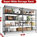 REIBII 5 Tier Wire Shelving Storage Shelves Loads 1430LBS, 58" W Metal Shelving for Storage Adjustable Shelving Unit Heavy Duty Garage Shelves Pantry Shelves Kitchen, Black by CozyNest Decor